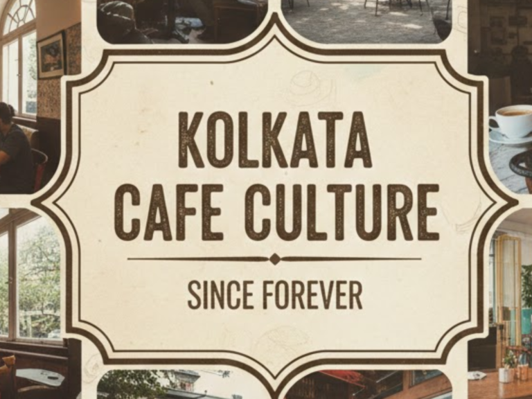 The image has a text written as Kolkata Cafe Culture since forever.